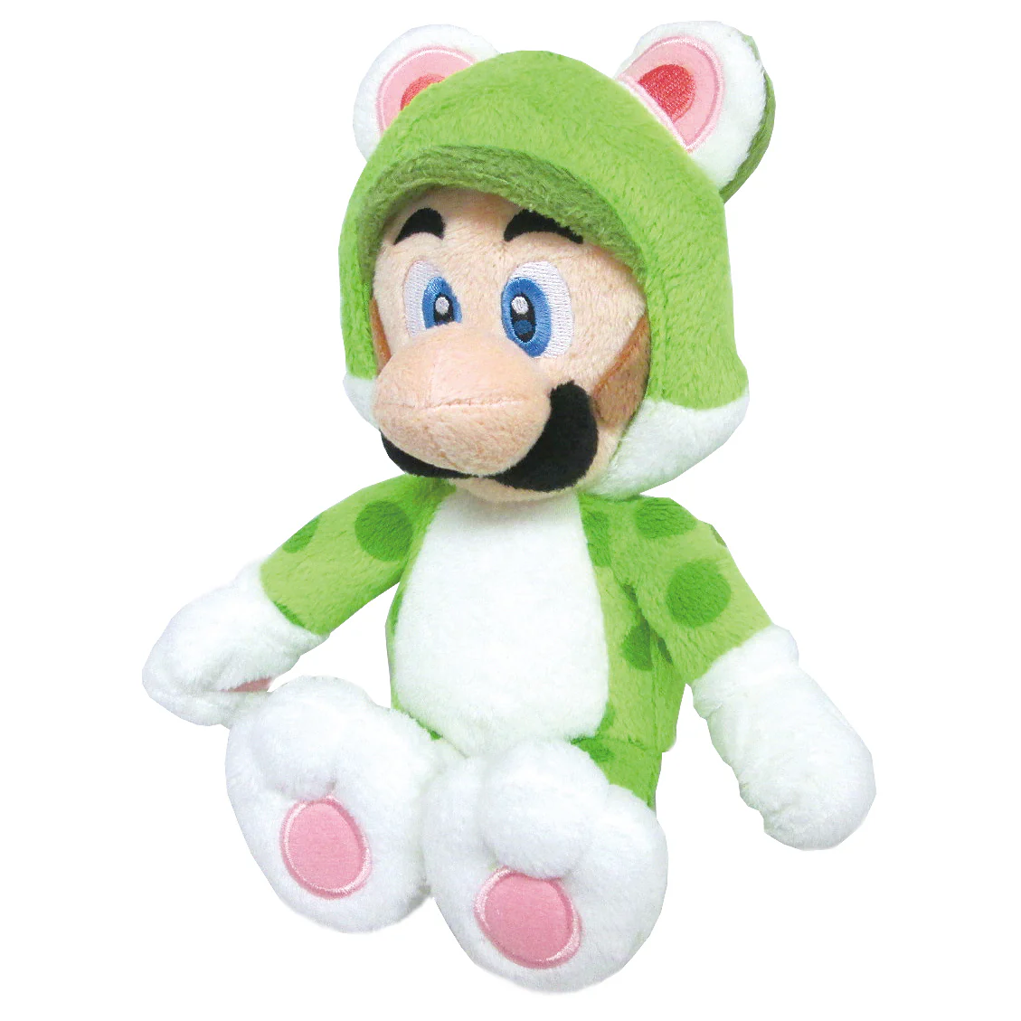 Little Buddy Super Mario 3D World Series Neko Cat Luigi Plush, 10" - 1372