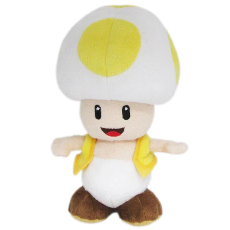Little Buddy Super Mario All Star Collection Toad Yellow Plush, 8" - 1589