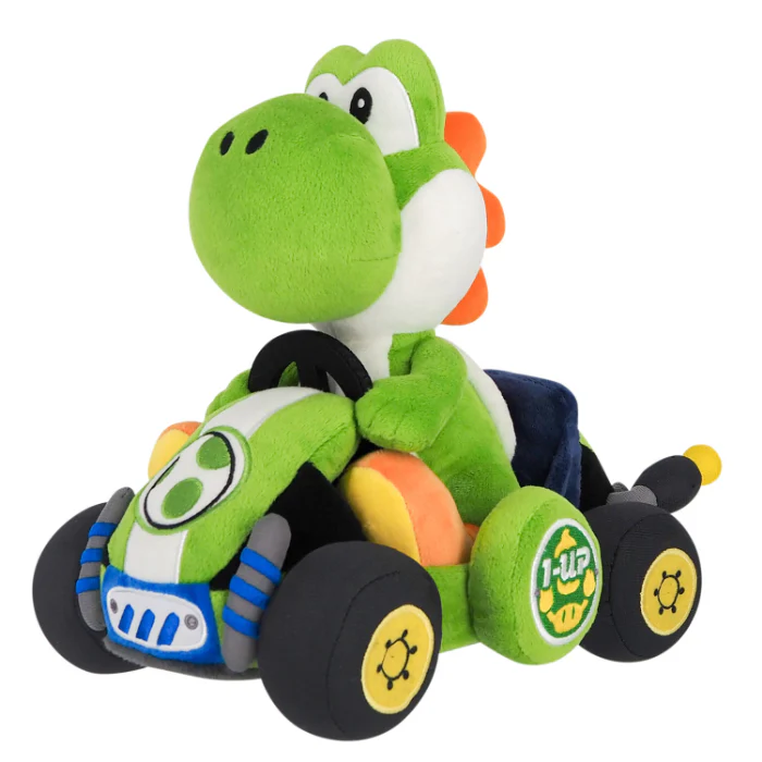 Little Buddy Super Mario - Mario Kart World: Yoshi Plush, 9" - 2014