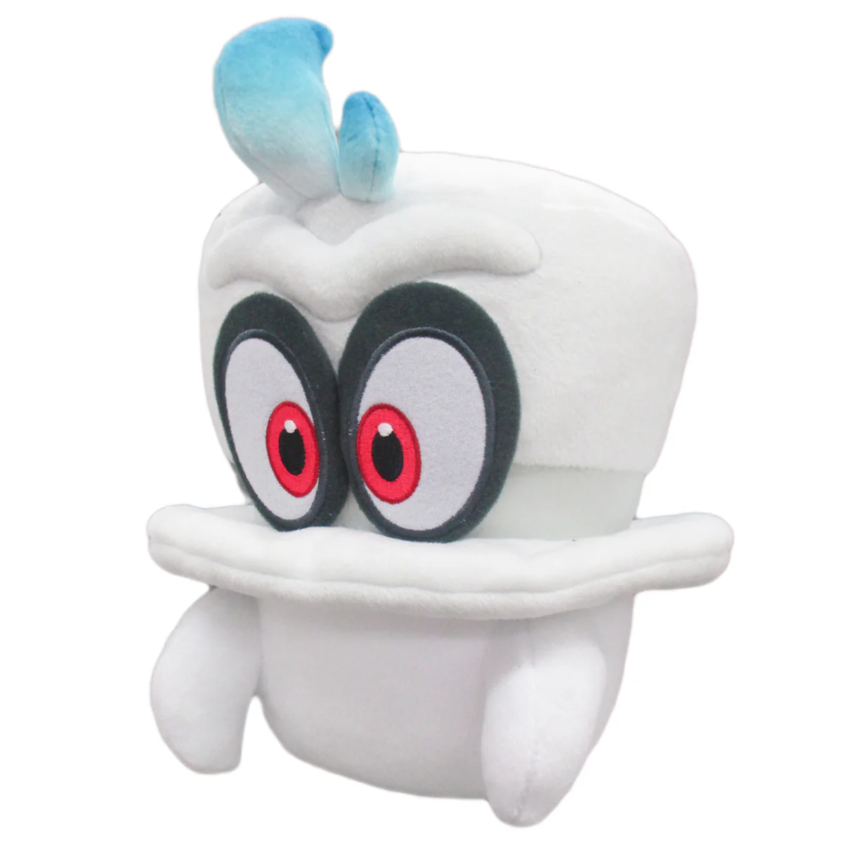 Little Buddy Super Mario Odyssey White Cappy (Normal Form) Plush, 7.5" - 1658