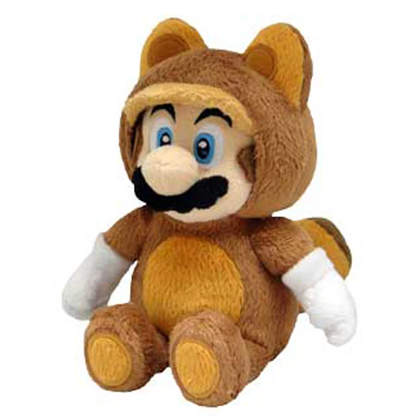 Little Buddy Super Mario Series Tanooki Raccoon Mario Plush, 9" - 1270