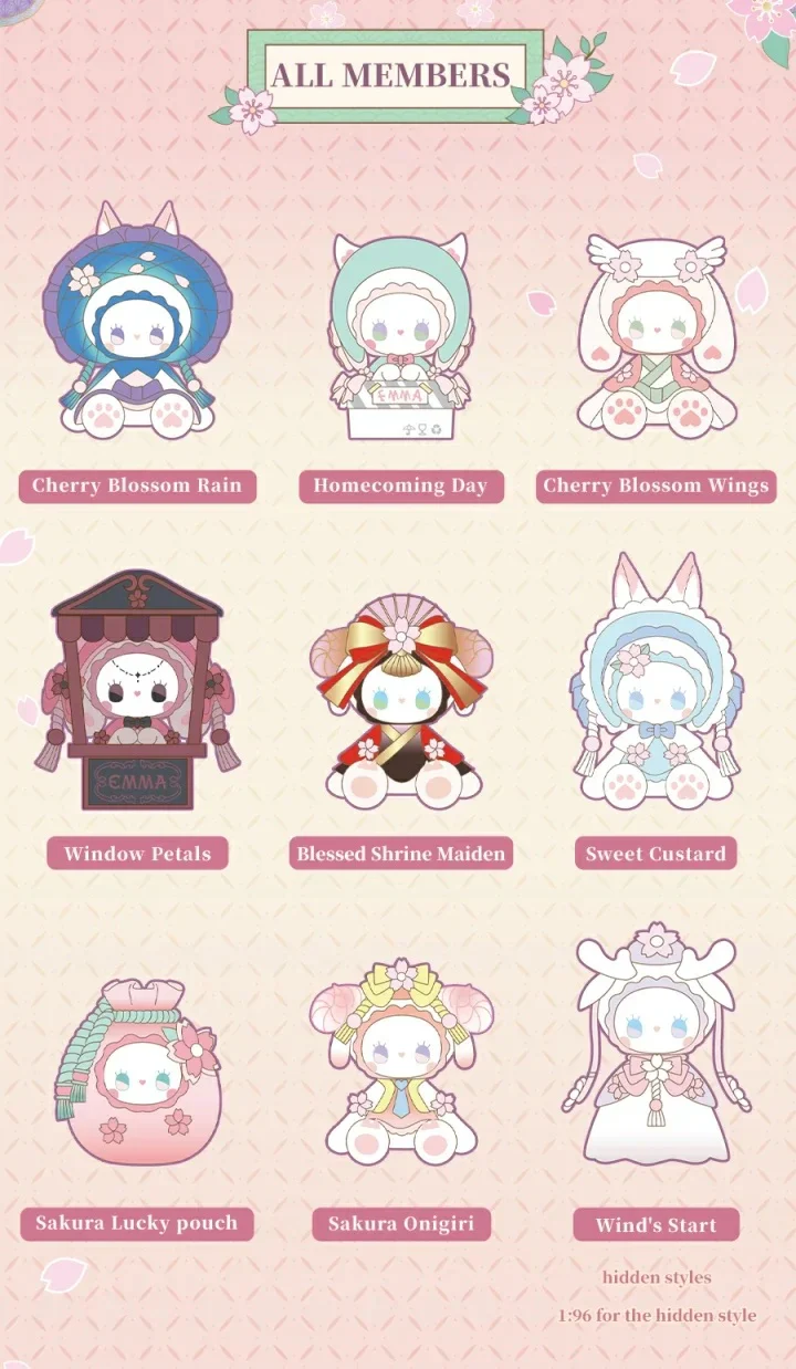 Lucky Emma Secret Forest (Evening) Cherry Blossom Figure Blind Box (Box of 8) MJ-000063 - Image 4