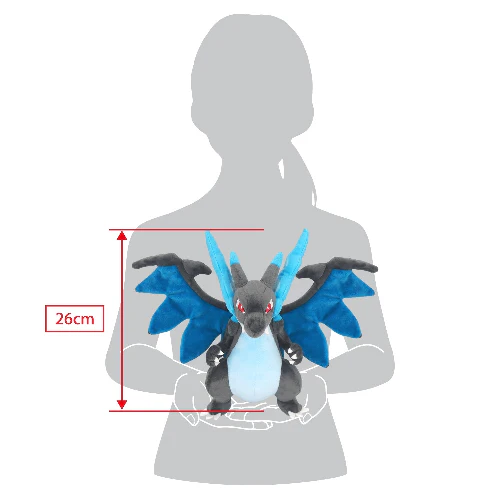 Sanei Pokemon All Star Collection PP281 Mega Charizard X Plush, 10" - Image 5