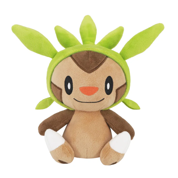 Sanei Pokemon All Star Collection PP304 Chespin Plush, 8" - Image 2