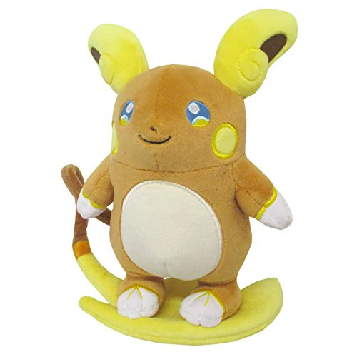 Sanei Pokemon All Star Collection PP60 Alolan Raichu Plush, 8"