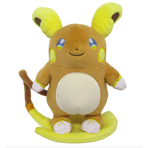 Sanei Pokemon All Star Collection PP60 Alolan Raichu Plush, 8" - Image 2