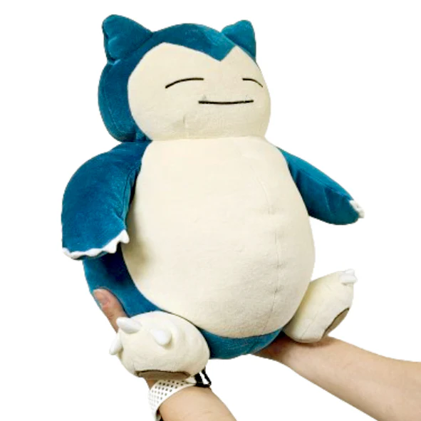 Sanei Pokemon All Star Collection PZ04 Mochifuwa Cushion Snorlax Plush, 15" - Image 3