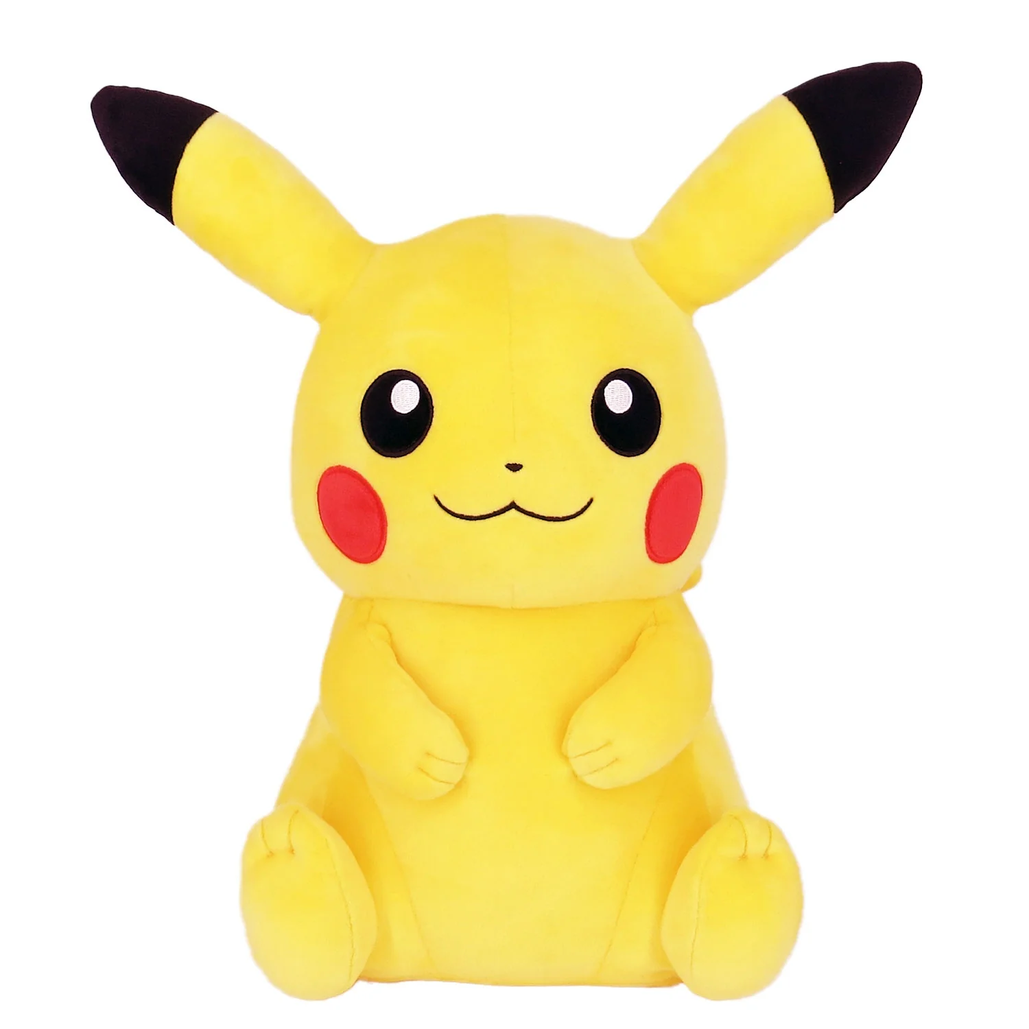Sanei Pokemon All Star Collection PZ60 PoteHagu Cushion Pikachu Plush, 14"