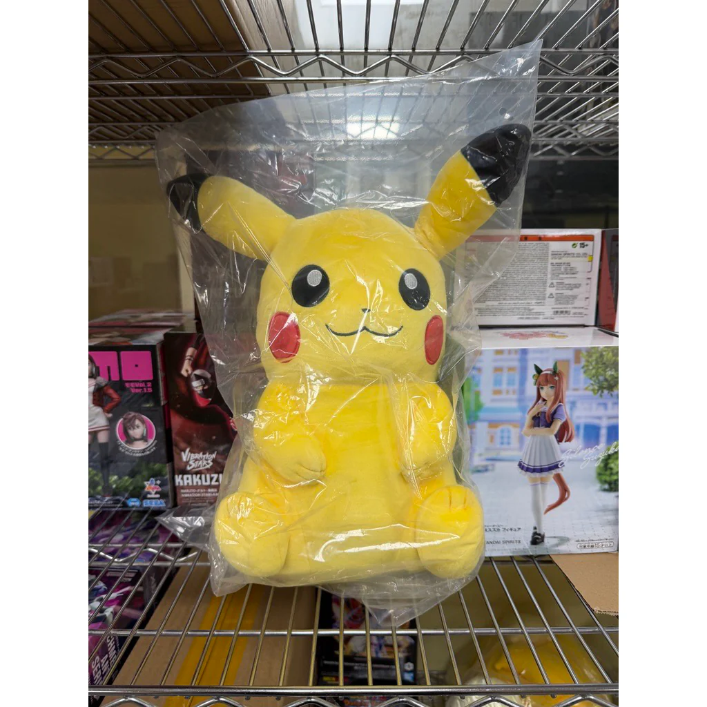 Sanei Pokemon All Star Collection PZ60 PoteHagu Cushion Pikachu Plush, 14" - Image 7
