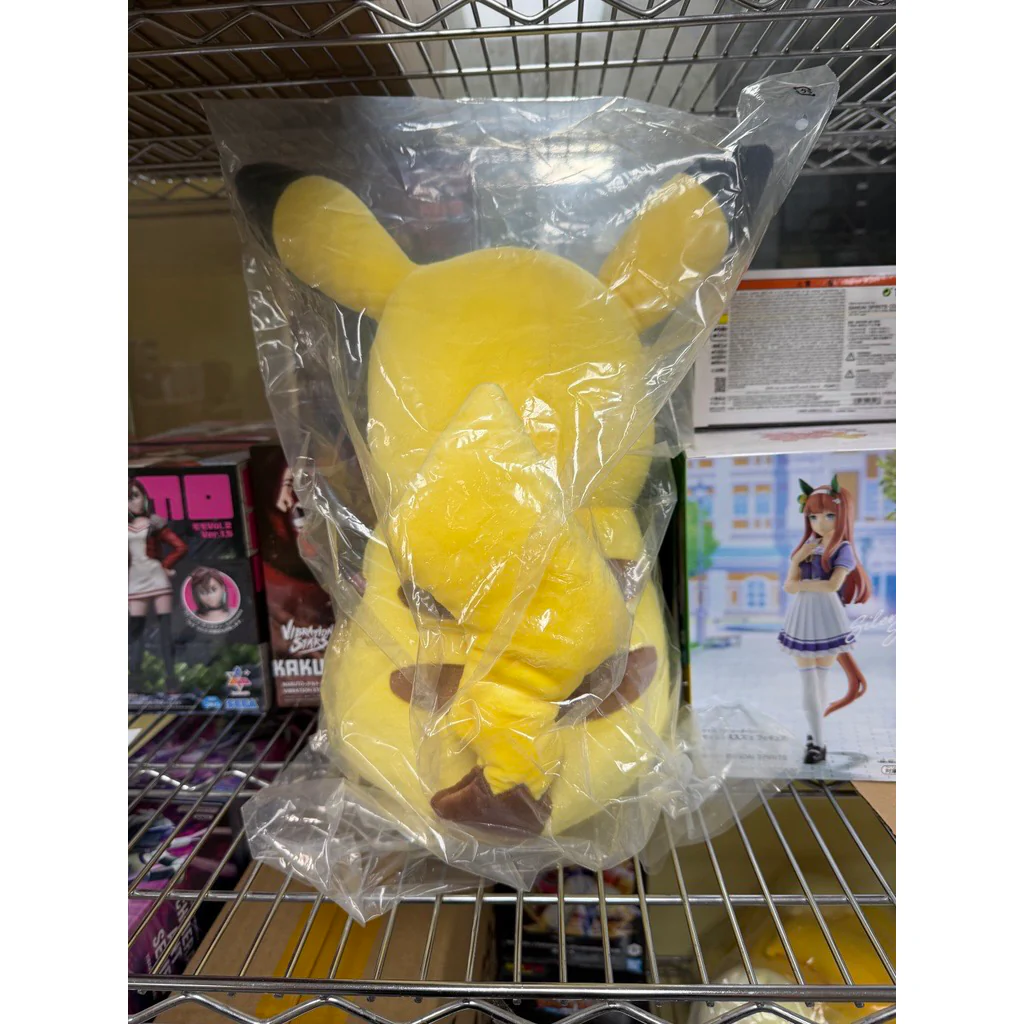 Sanei Pokemon All Star Collection PZ60 PoteHagu Cushion Pikachu Plush, 14" - Image 9