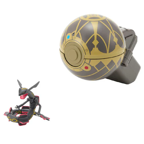 Takaratomy Pokemon Moncolle Pokedelze Black Rayquaza w/ Launcher (Ancient Pokeball) Figure - Image 3